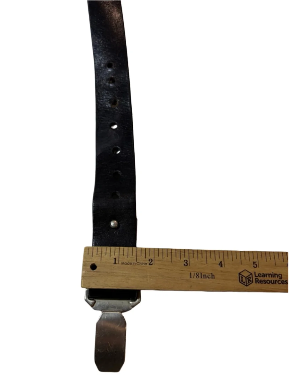 BRAVE Black Italian Leather Geometric Hook Buckle Belt Handmade Canada 36